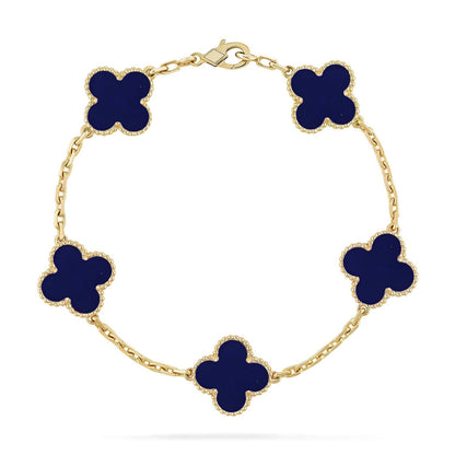 [Marins]CLOVER 5 MOTIF LAPIS LAZULI BRACELET COLLECTION
