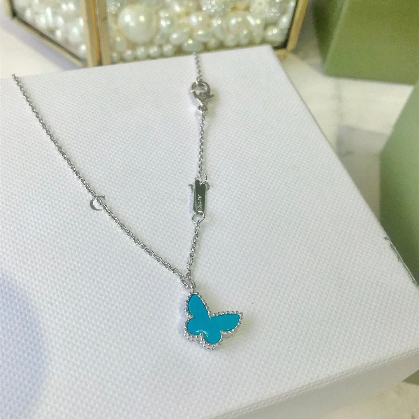 [Marins]BUTTERFLY TURQUOISE BUTTERFLY BRACELET SILVER