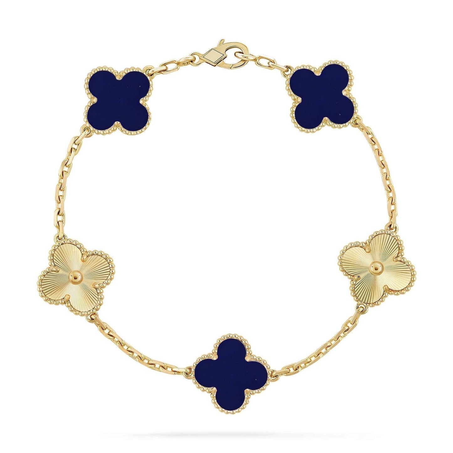[Marins]CLOVER 5 MOTIF LAPIS LAZULI BRACELET COLLECTION