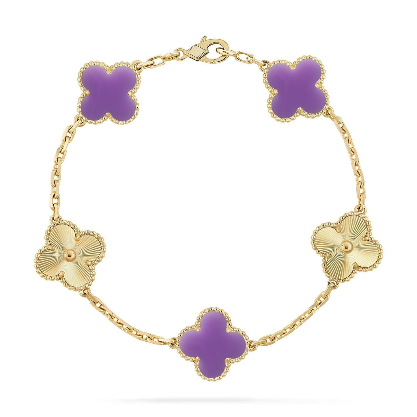 [Marins]CLOVER 5 MOTIF LIGHT PURPLE BRACELET COLLECTION