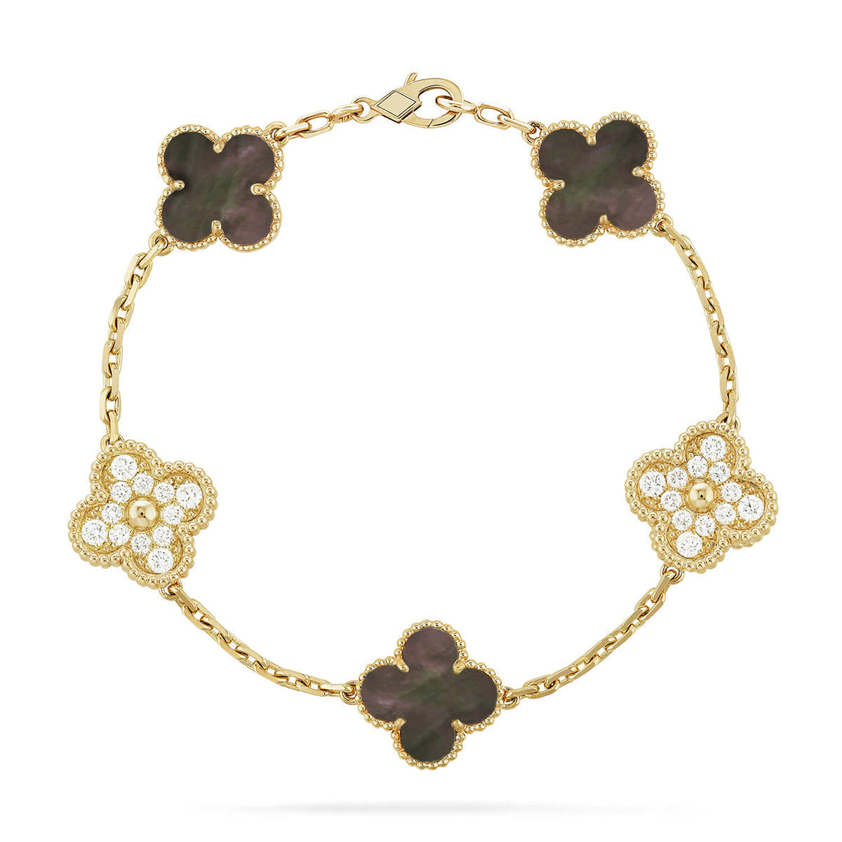 [Marins] CLOVER 5 MOTIF GRAY MOP BRACELET COLLECTION