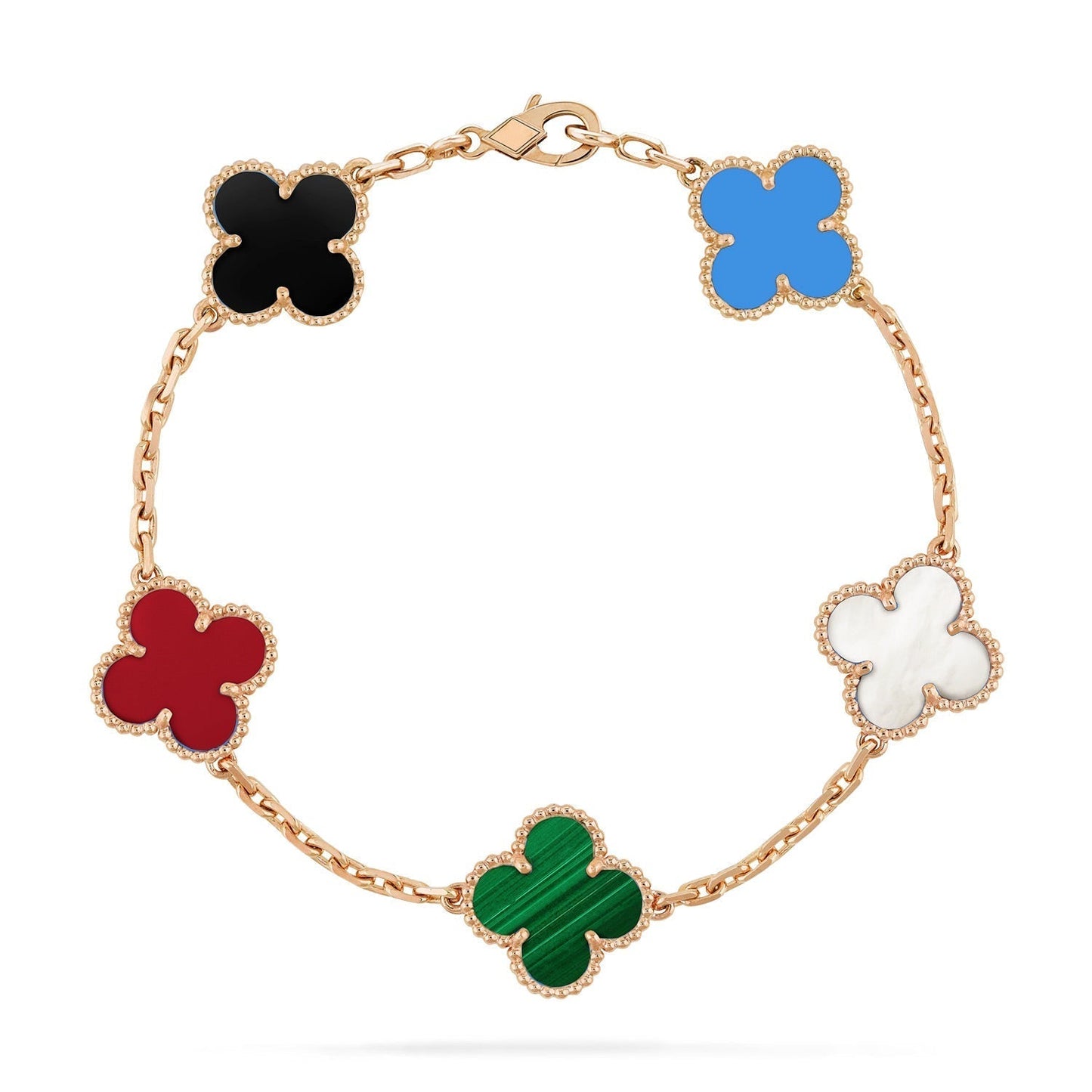 [Marins]CLOVER 5 MOTIFS MULTICOLOR BRACELET