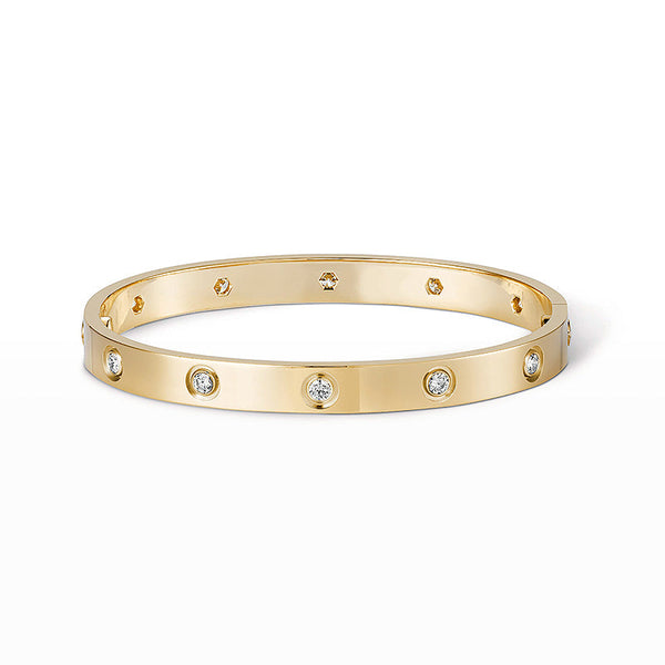 [Marin-Bijoux]BRACELET LOVE 6,1 MM 10 DIAMANTS