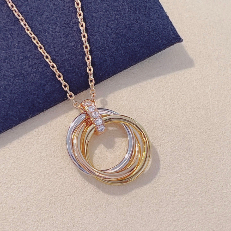 [Marins]TRINITY NECKLACE GOLD  DIAMONDS