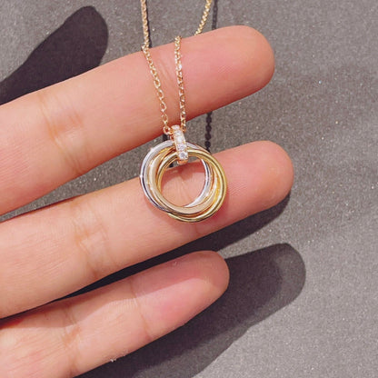 [Marins]TRINITY NECKLACE GOLD  DIAMONDS