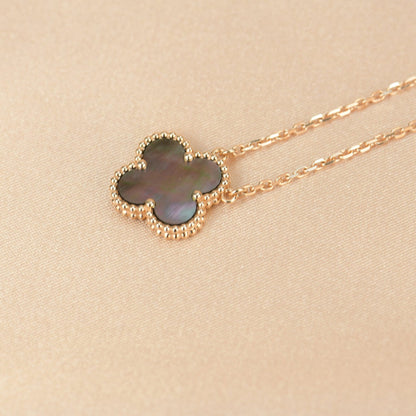 [Marins]CLOVER 15MM  GRAY MOTHER OF PEARL NECKLACE