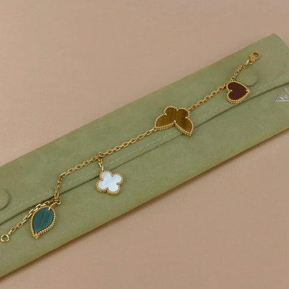 [Marins]LUCKY SPRING 5 MOTIF GOLD BRACELET