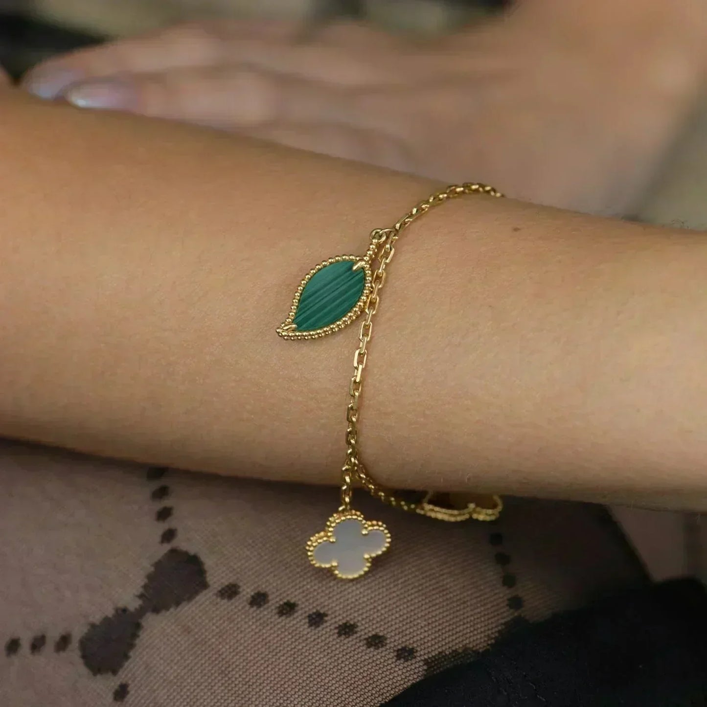 [Marins]LUCKY SPRING 5 MOTIF GOLD BRACELET