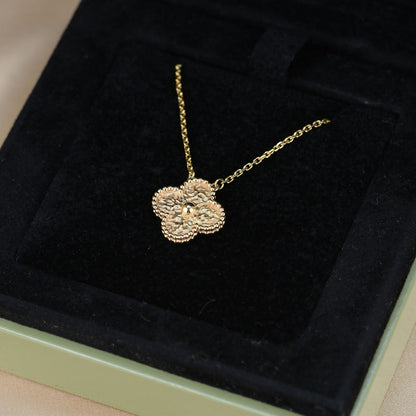 [Marins]CLOVER 15MM  BRONZING NECKLACE