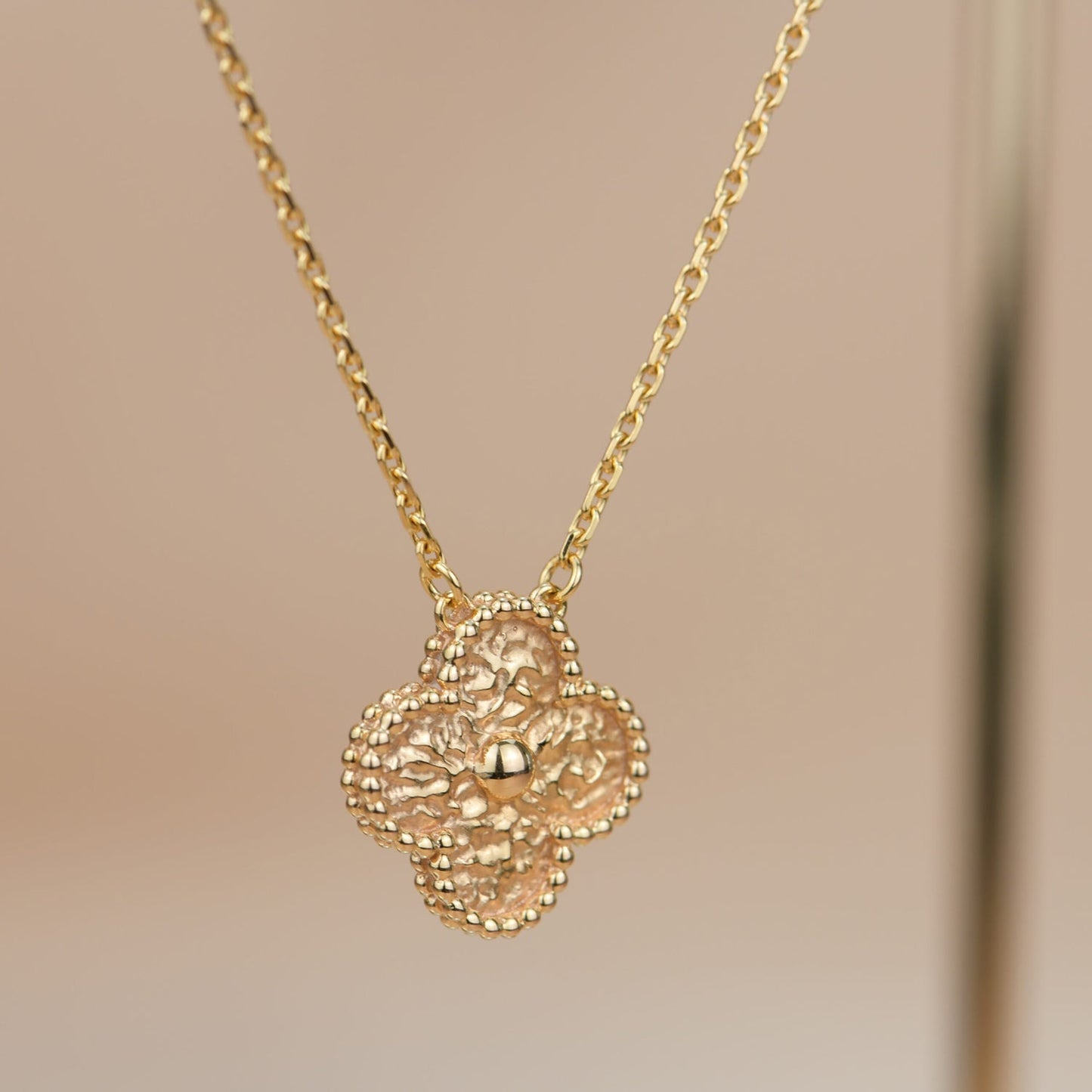 [Marins]CLOVER 15MM  BRONZING NECKLACE