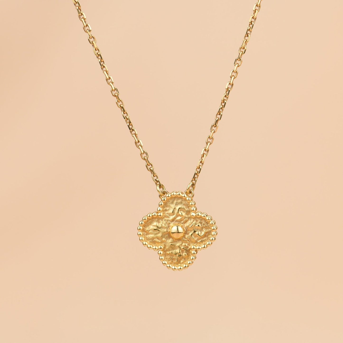 [Marins]CLOVER 15MM  BRONZING NECKLACE