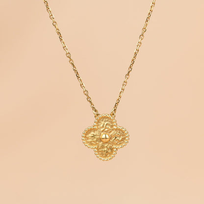 [Marins]CLOVER 15MM  BRONZING NECKLACE