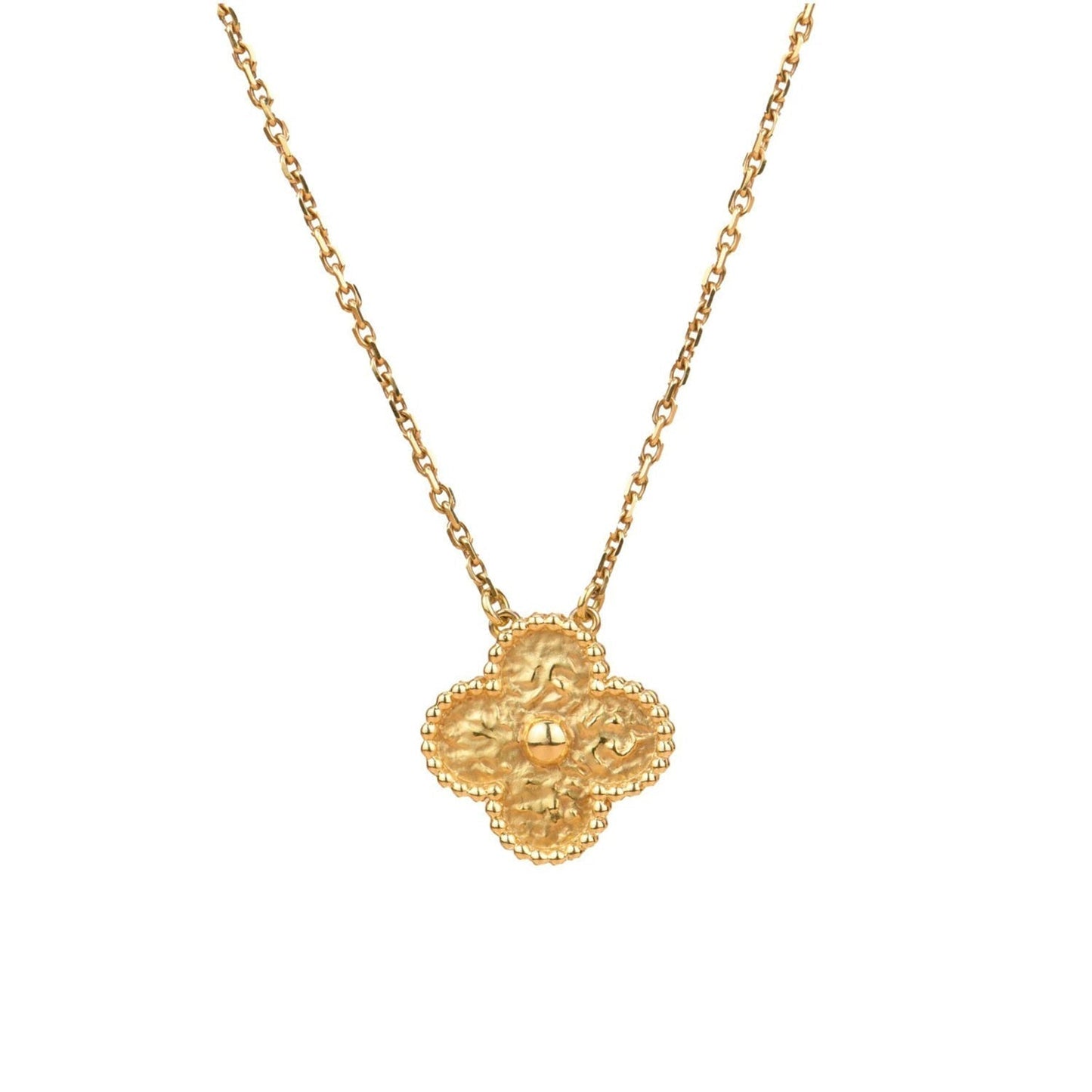 [Marins]CLOVER 15MM  BRONZING NECKLACE