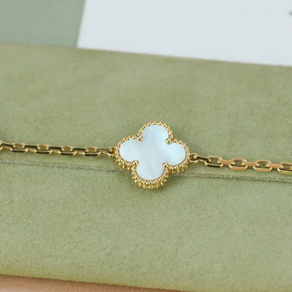[Marins]CLOVER WHITE PEARL MOP 5 MOTIF BRACELET COLLECTION