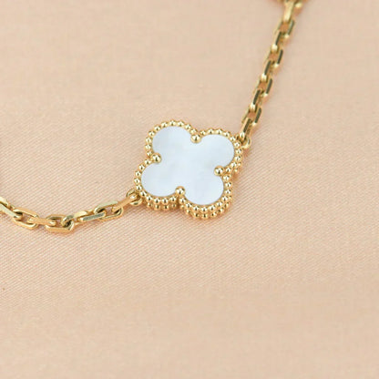 [Marins]CLOVER WHITE PEARL MOP 5 MOTIF BRACELET COLLECTION