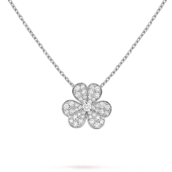 [Marins]CLOVER DIAMOND NECKLACE SILVER