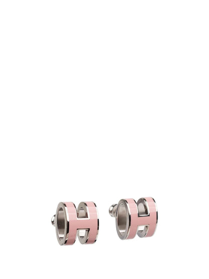 [Marins]MINI POP H SILVER EARRINGS PINK