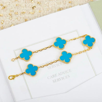 [Marins] CLOVER 5 MOTIF TURQUOISE BRACELET COLLECTION
