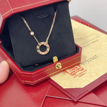 [Marins]LOVE NECKLACE 16MM 2 DIAMONDS