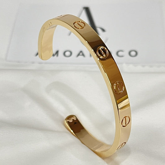 [マラン]LOVEブレスレット 6.1MM オープンカフ