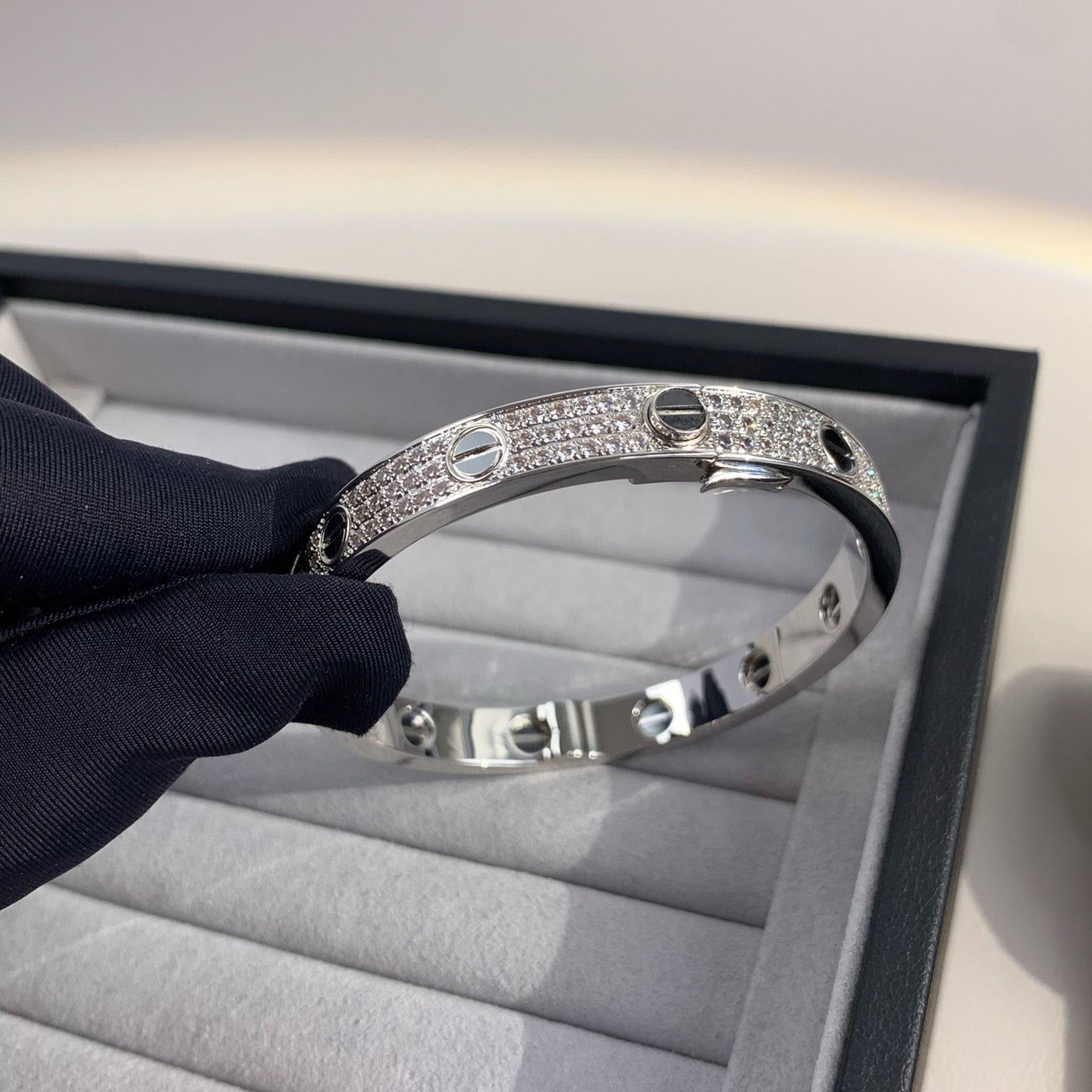 [Marins]LOVE BRACELET 6.1MM DIAMOND-PAVED CERAMIC
