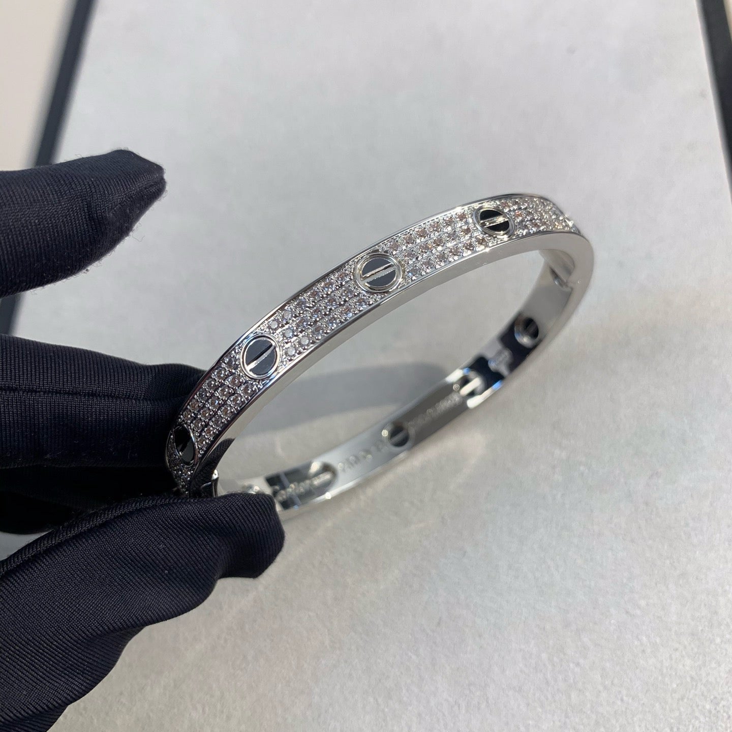 [Marins]LOVE BRACELET 6.1MM DIAMOND-PAVED CERAMIC