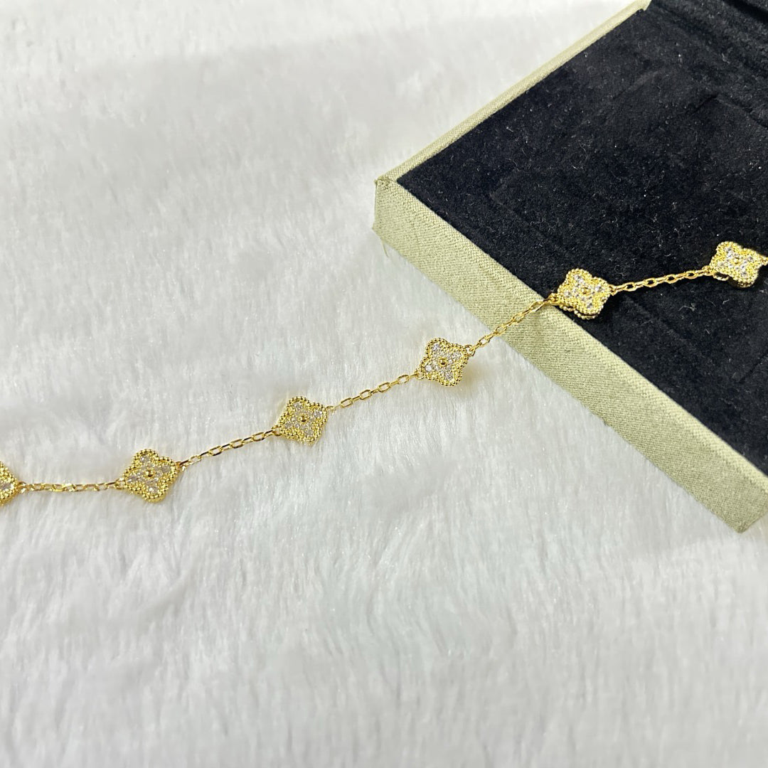[Marins]CLOVER 6 MOTIF DIAMOND BRACELET