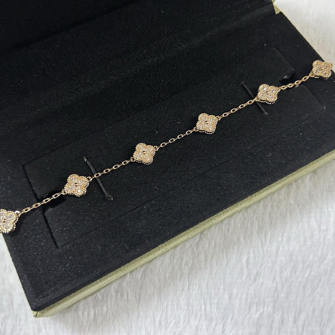 [Marins]CLOVER 6 MOTIF DIAMOND BRACELET