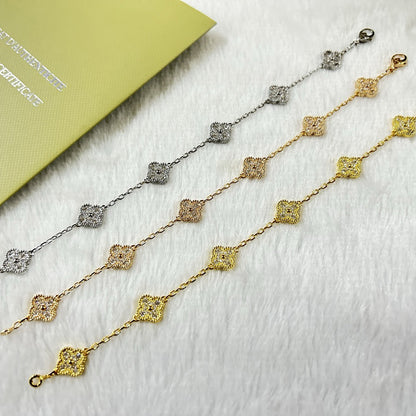 [Marins]CLOVER 6 MOTIF DIAMOND BRACELET