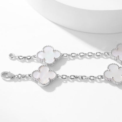 [Marins]CLOVER 10 MOTIFS WHITE MOTHER OF PEARL NECKLACE