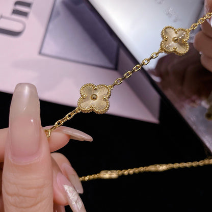 [Marins]CLOVER 10 MOTIFS LASER NECKLACE