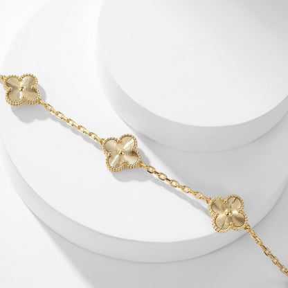 [Marins]CLOVER 10 MOTIFS LASER NECKLACE