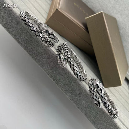 [Marins]NEW OBSIDIAN & DIAMOND SERPENT BRACELET