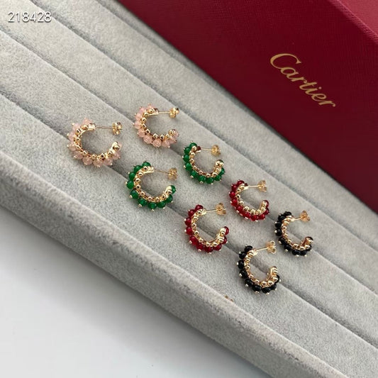 [Marins]NEW COLORED GEMSTONE COLLECTION スモールフープピアス