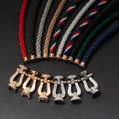 [Marin-Jewelry]FORCE LARGE HORSESHOE HALF DIAMOND BRACELET Marin-Jewelry GOLD