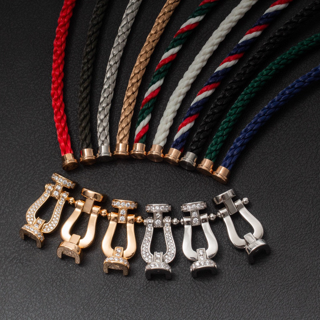 [Marin-Jewelry]FORCE LARGE HORSESHOE FULL DIAMOND BRACELET Marin-Jewelry GOLD