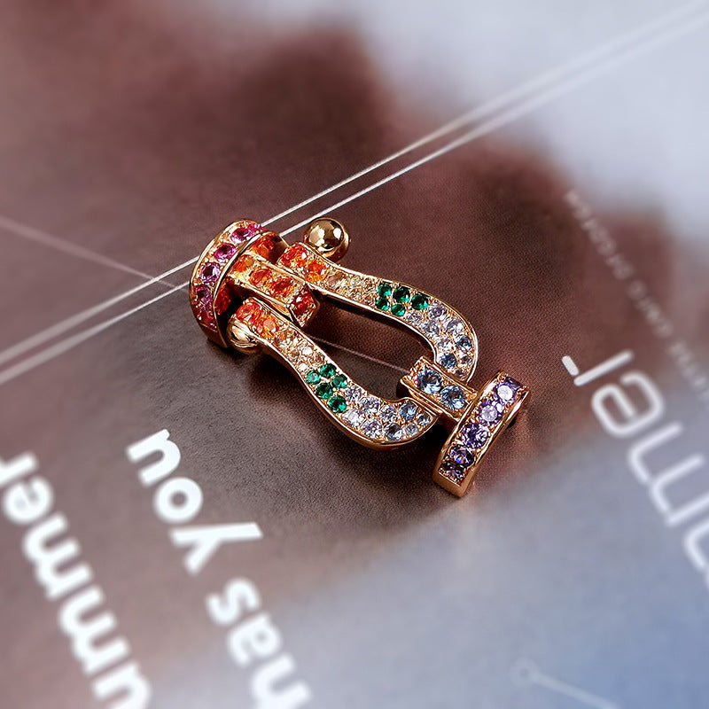 [Marins]FORCE LARGE HORSESHOE  COLORED DIAMOND BRACELET Marins GOLD