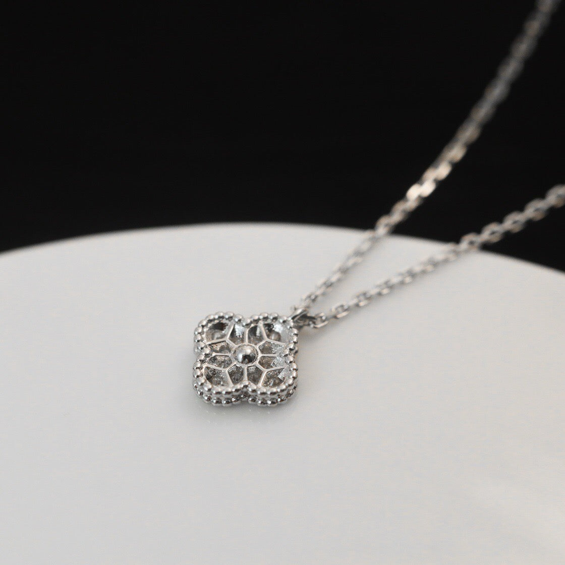 [Marins]CLOVER MINI 9.5MM PENDANT DIAMOND NECKLACE