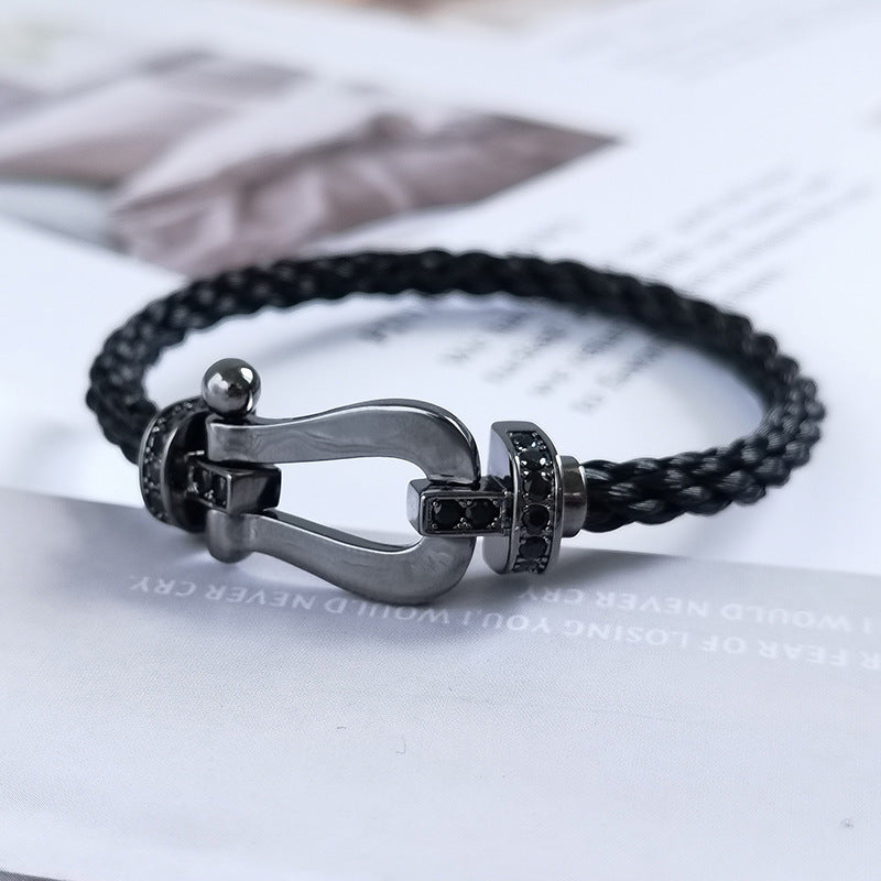 [Marins]FORCE LARGE SERIES HORSESHOE BLACK SAMURAI BRACELET