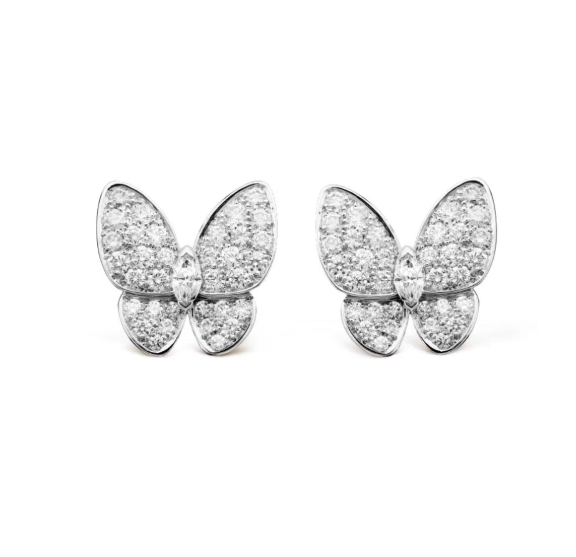 [Marins]BUTTERFLY ALL DIAMOND EARRINGS