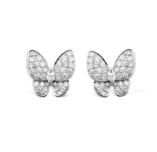 [Marins]BUTTERFLY ALL DIAMOND EARRINGS