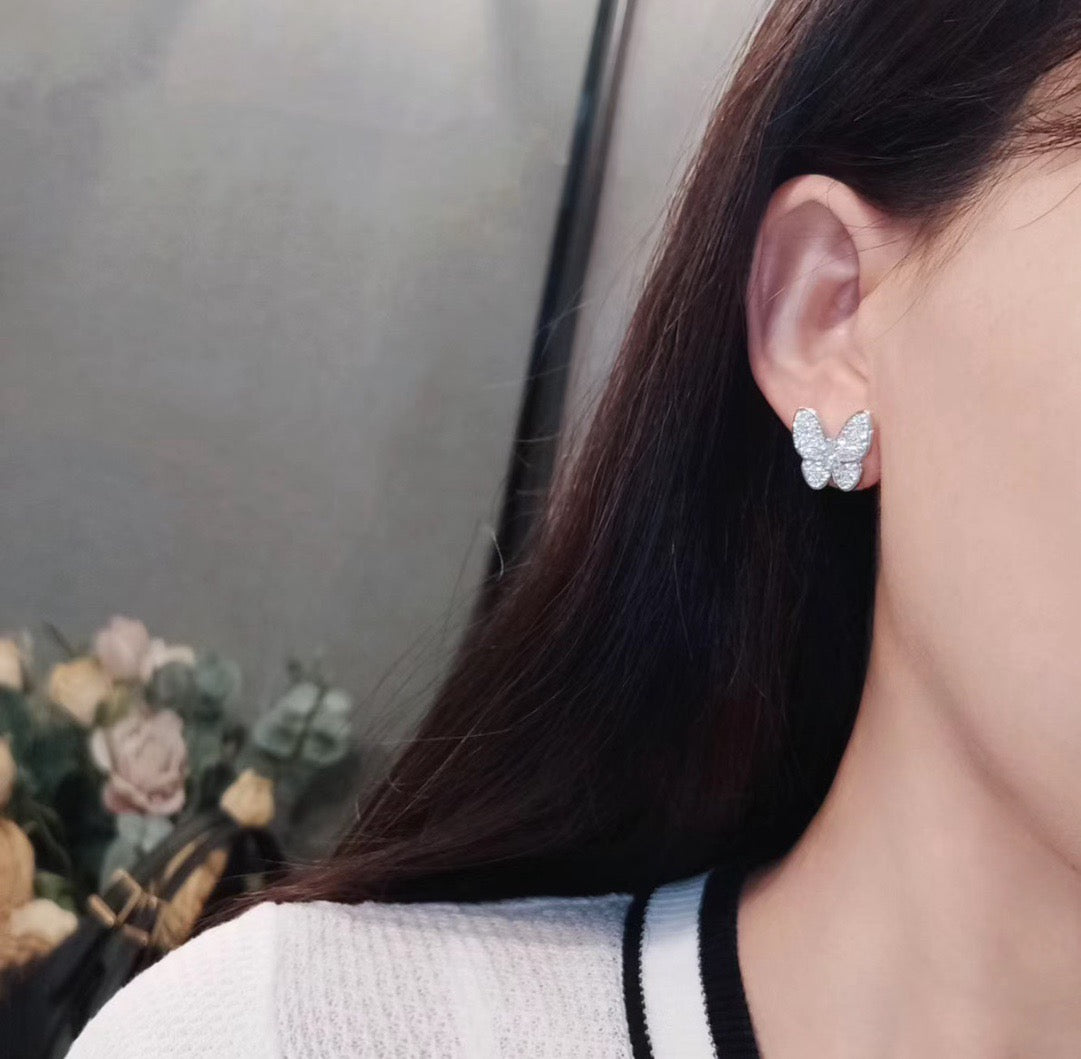 [Marins]BUTTERFLY ALL DIAMOND EARRINGS