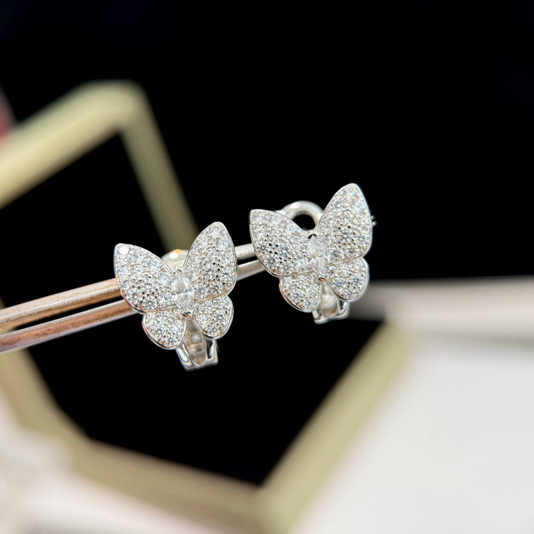 [Marins]BUTTERFLY ALL DIAMOND EARRINGS