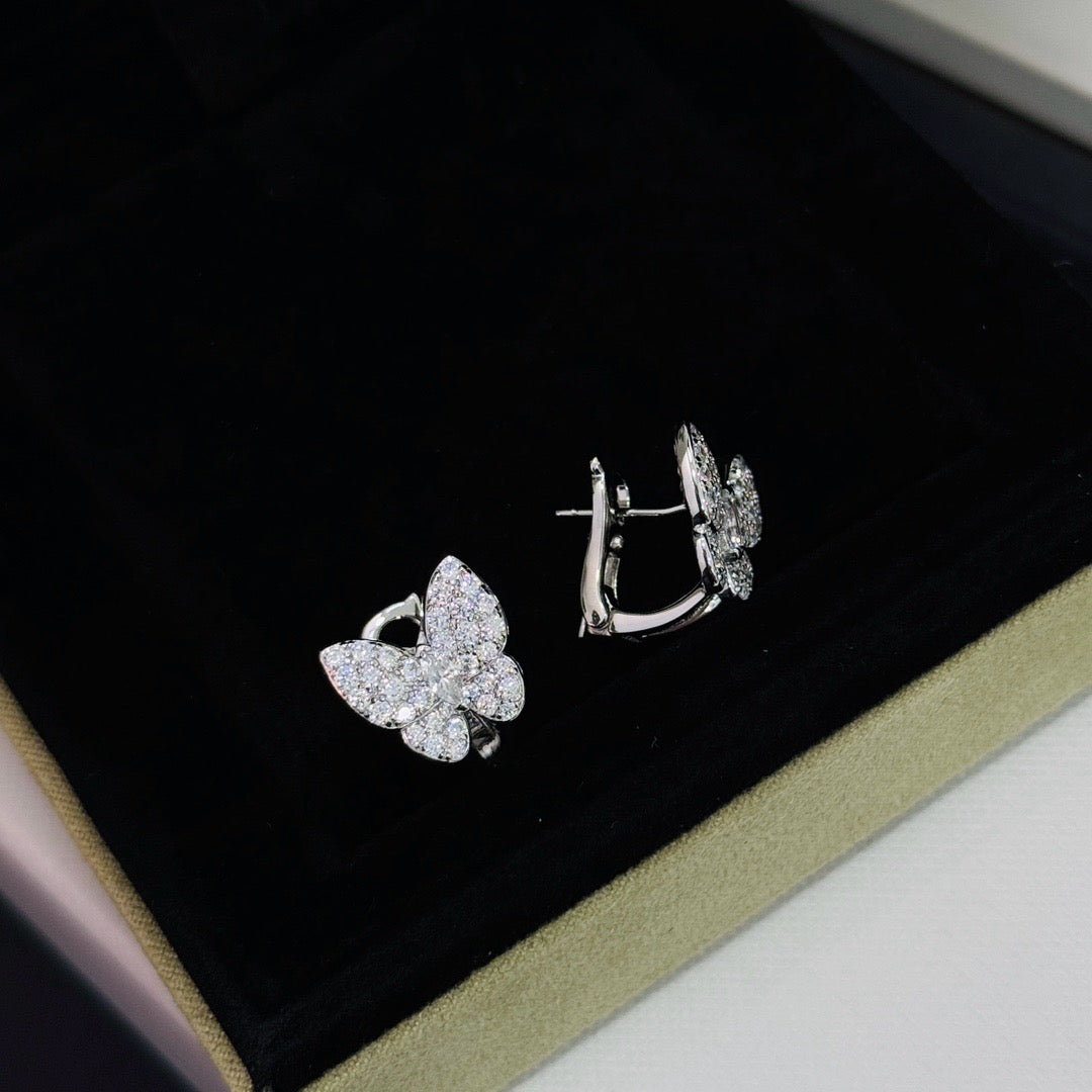 [Marins]BUTTERFLY ALL DIAMOND EARRINGS