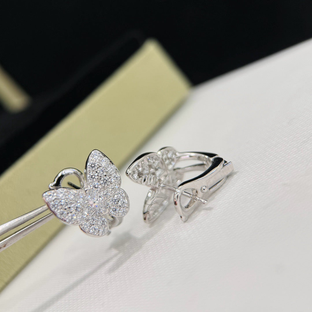 [Marins]BUTTERFLY ALL DIAMOND EARRINGS