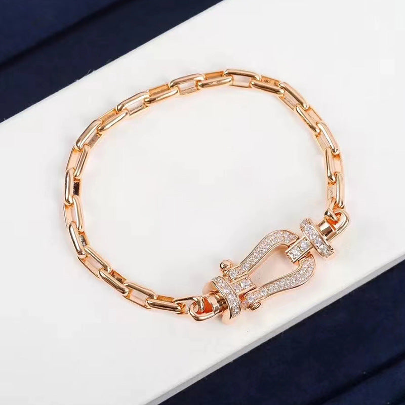 [Marins]FORCE LARGE HORSESHOE CLASP  METAL BRACELET