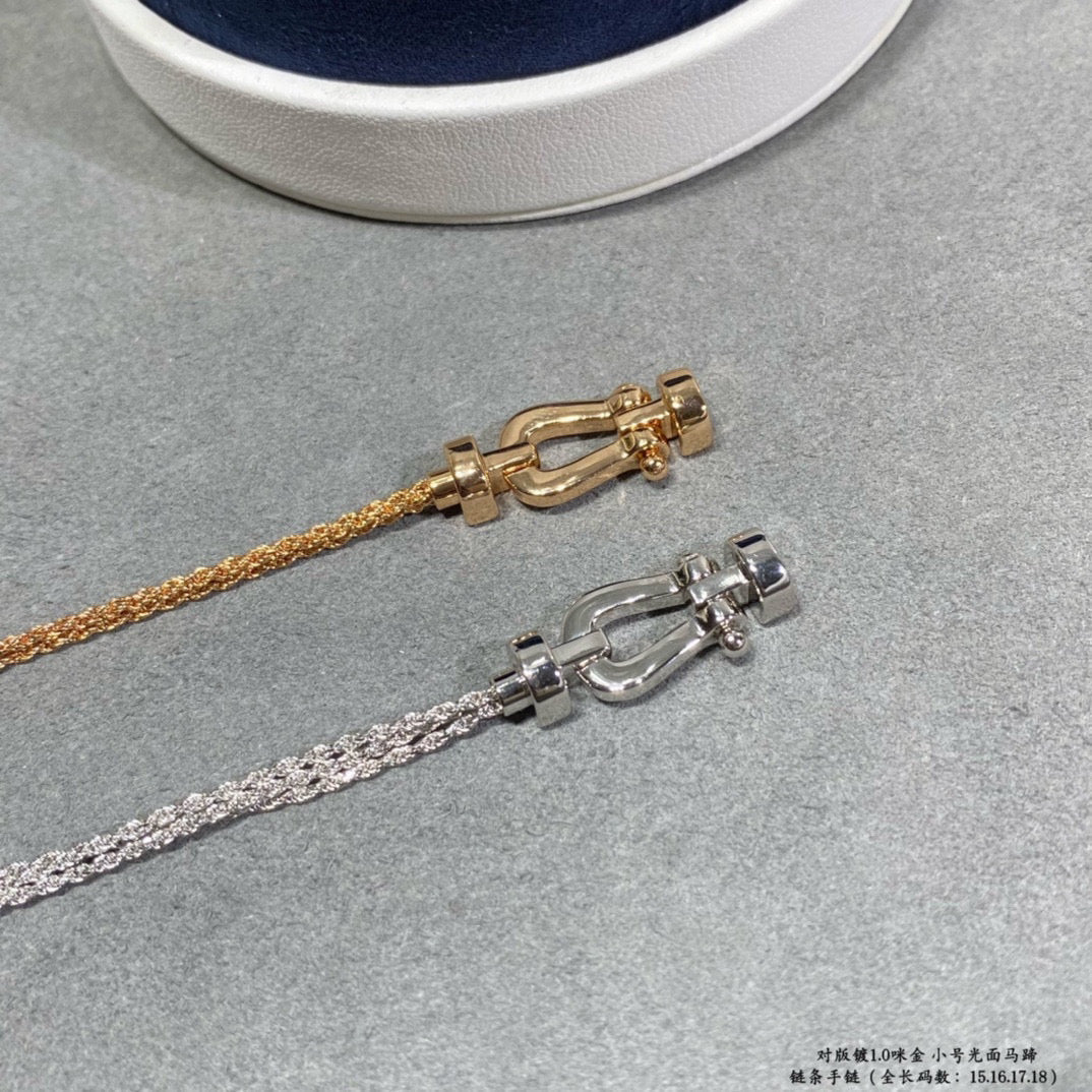 [Marins]FORCE SMALL HORSESHOE  DIAMOND CHAIN ROPE BRACELET