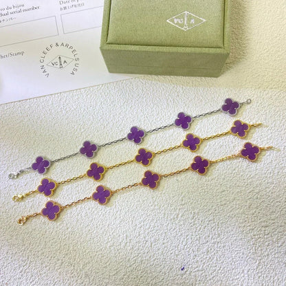 [Marins] CLOVER 5 MOTIF VIOLET BRACELET COLLECTION