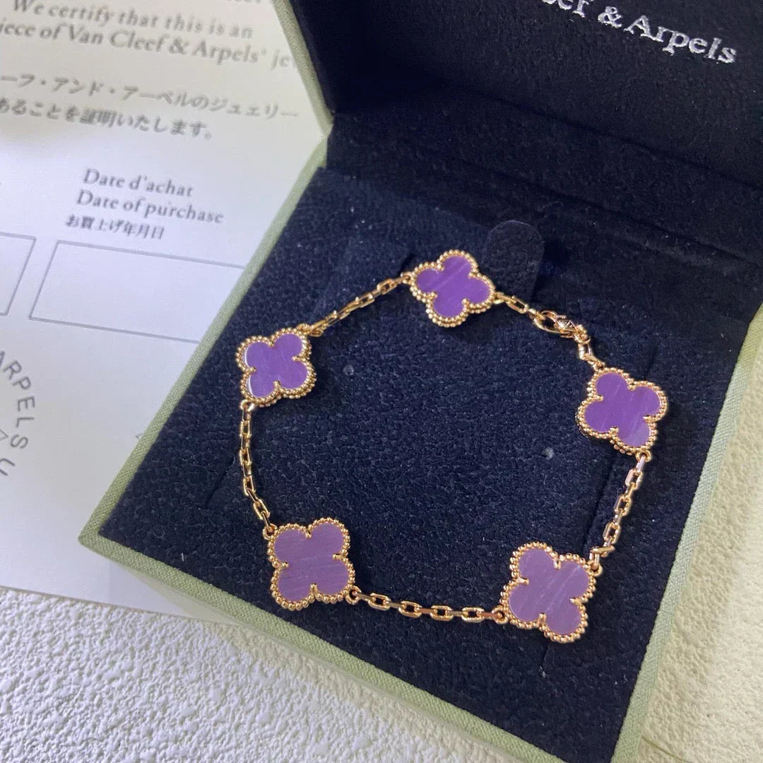 [Marins] CLOVER 5 MOTIF VIOLET BRACELET COLLECTION