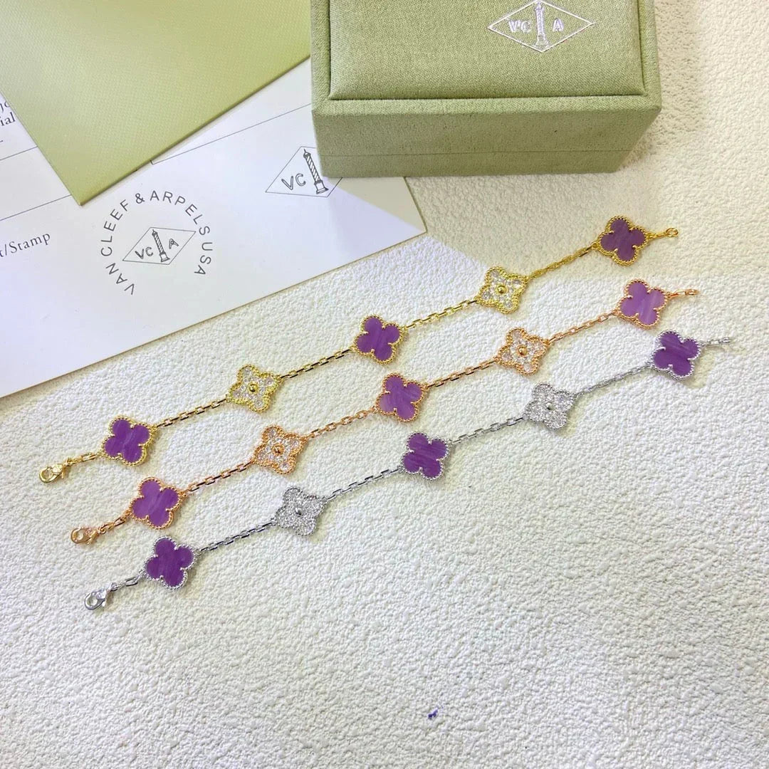 [Marins] CLOVER 5 MOTIF VIOLET BRACELET COLLECTION